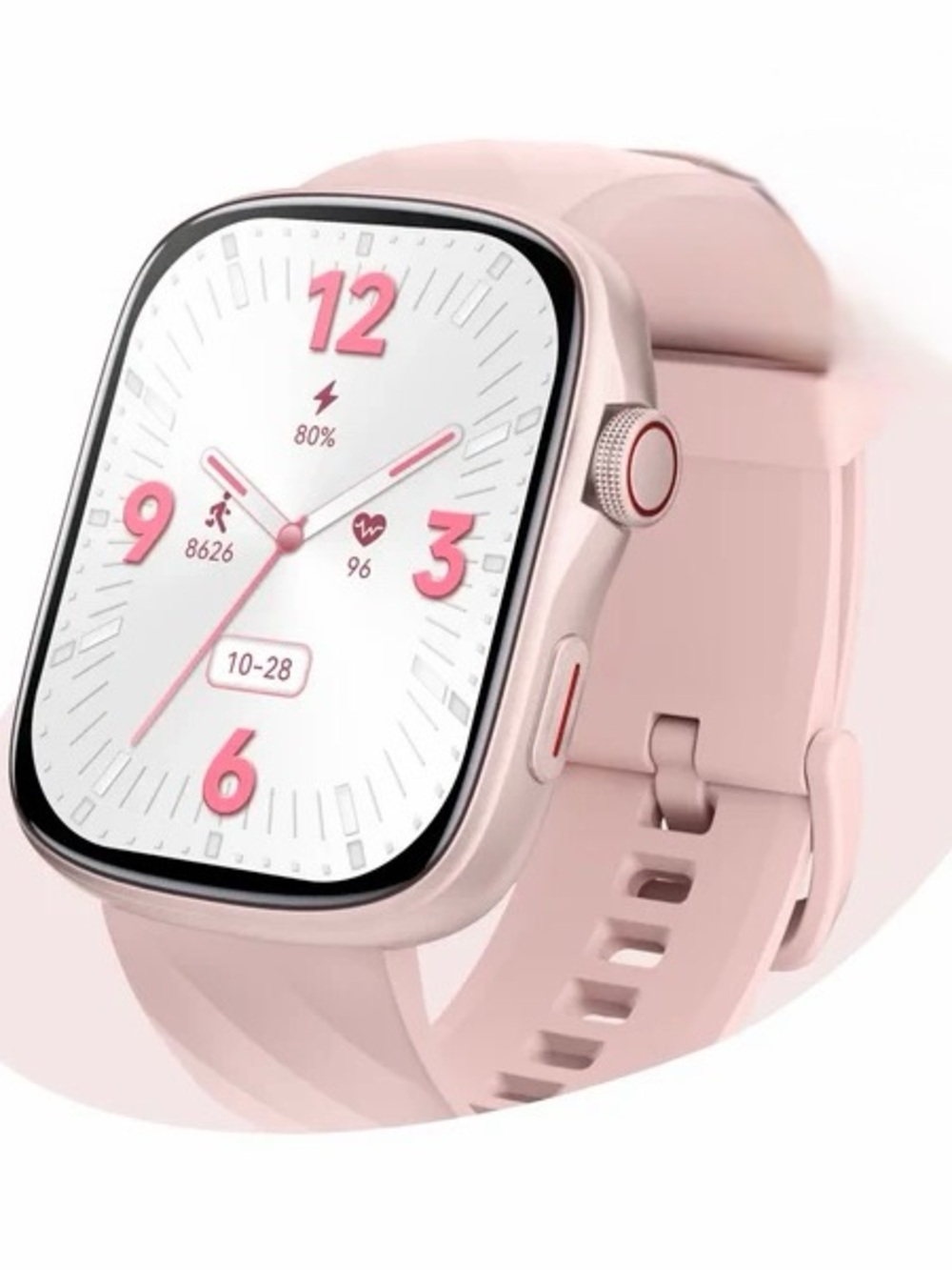 Pink Smartwatch with Health Tracking